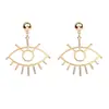 Comercio electrónico transfronterizo productos nuevos exagerados ojos atmosféricos aretes Europa y Estados Unidos cara original delgados aretes Joker mujeres