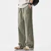 Calças casuais masculinas verão 2025 nova marca da moda estilo americano esportivas soltas de perna reta calças cargo para homens verão