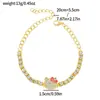 Pulseira Cartoon Japonês Sanrio Hello Kitty Diamante Cintilante Pulseira de Puxar Cobra Brilhante Moda Exquisite Zircônia Joia