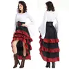 Venta Directa del Fabricante de Disfraces de Halloween Guangzhou Pinse Conjunto Medieval Retro de Varias Piezas con Corsé y Falda Irregular