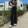 Jeans Feminino 2024 Novo Outono e Inverno Cintura Alta Emagrecedor Fashionável Estiloso Versátil Reto Stretch Micro Flare Tendência