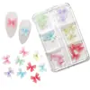 Atacado Caixa com 6 Compartimentos Acessórios para Nail Art Laço DIY Decoração de Unha Usável Resina Doce Diamante Acessórios para Unha