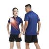 Traje de bádminton con solapa para hombre y mujer, traje de tenis de mesa para correr, transpirable, traje de entrenamiento para equipo, impresión personalizada, nuevo estilo de verano