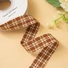 Cinta de Pata de Gallo a Rayas de 2.5 cm Hecha a Mano DIY Accesorios para el Cabello Lazo Regalo Ramo Cinta Decorativa