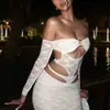 Top de encaje puro y sexy con diseño de cuello en V para mujer en verano, body ajustado de una pieza con diseño calado para la playa