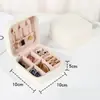 Caja de Almacenamiento Portátil para Joyería, Compacta y Mini, Estilo Coreano, Gran Capacidad para Pendientes, Collares, Anillos y Almacenamiento de Joyería