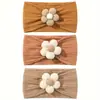 Venta Caliente de Exportación Europea y Americana Set de Diademas para Bebé Diadema de Nylon Suave con Flor para Bebé Niña Diadema Suave para Cabello de Bebé 4117