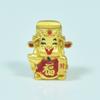 Color Dorado 3D Chapado en Latón Carácter de la Suerte Yuan Fu Dios de la Riqueza Cuentas de Transferencia Oro Accesorios Diy Passepartout Pulsera