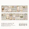 Fita Yanji Série de Marcação Retrô Etiquetas Básicas Vintage Material para Diário DIY Adesivos de Laço Decorativos 6 Designs para Escolher