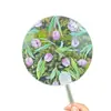 Leque Redondo Personalizado Translúcido para Publicidade e Promoção, Estilo Antigo para Dança, Vento de Verão Transparente Dupla Face, Leque Feminino Hanfu