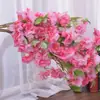 Rama de Cerezo Artificial Día de San Valentín Boda Flor de Durazno Plástico Flor Falsa Decoración de Sala de Estar Pared de Flores Artificiales Decoración de Pared de Flores