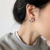 Pendientes geométricos de tres líneas, diseño de nicho femenino, temperamento simple, pendientes de alta gama que combinan con todo, estilo frío.