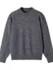 Suéter MRCYC de tricô de mohair masculino, outono, estilo coreano, moderno, casual, gola redonda, modelagem solta