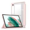 Venta directa de fábrica de funda protectora para tableta Samsung Tab A8 X200, de acrílico transparente, con tres pliegues, de cuero resistente a caídas.