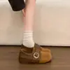 Zapatos Birkenstock para mujer con suela gruesa, tacón oculto, totalmente cerrados, nuevos para otoño 2026, mocasines de gamuza sin cordones, zapatos para conducir, zapatos tipo frijol