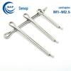 304 aço inoxidável cotter pino hairpin pino baioneta pino em forma de U pino de aço elástico parafuso de aço GB91M1.2M1.5M2M2.5