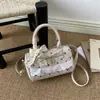 Moda Estilo Coreano Tendência Alta Aparência Bolsa Boston Bolsa de Mão com Laço Nicho Bolsa para Trabalho e Deslocamento Ombro Único Transversal