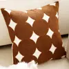 Almofada de Sofá Retrô Simples e Luxuosa para Sala de Estar Capa de Almofada com Enchimento Almofada de Janela de Canto de Quarto Simples de Alta Qualidade