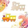 Tren pequeño de pintura de madera para niños para el Día del Niño Navidad vacaciones de verano vacaciones de invierno