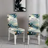 Fundas de silla navideñas para uso doméstico de fabricante transfronterizo, fundas de silla de comedor a prueba de polvo con estampados europeos y americanos, decoración de ambiente festivo Fundas de silla navideñas
