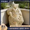 Buzón Translúcido de Piedra Artificial con Forma de Rana Estilo Clásico Europeo para Decoración de Entrada de Villa, Producción Personalizada