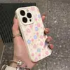 Capa de Celular Rosa Azul Flor Iphone17Promax Adequada para Apple 16Pro Padrão Amassado 15 Menina 14 Anti-Queda