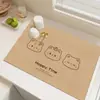 Tierra de Diatomeas Dibujos Animados Tapete Drenante para Encimera de Cocina Simple Hogar Vajilla Tazón y Plato Tapete Absorbente Barra de Cocina Tapete de Goma