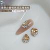 Joias de unhas diamante champanhe pilha de strass 2025 novo super flash doce de rocha oval pérola acabamento pilha de strass acessórios para unhas