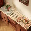 Tapete de Mesa Retro Estilo Americano para Aparador, À Prova d'Água e de Óleo, Tapete Protetor Lavável para Gabinete de TV, Cômoda, Sapateira, Toalha de Mesa à Prova de Poeira