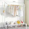 Novo Varal de Chão com Orelhas de Gato Cabide para Quarto de Aluguel Vertical Multifuncional Cabide de Roupas Artefato para Secar Roupa e Colcha na Varanda