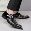 Sapatos Casuais Masculinos de Couro Slip-On Tendência Estilo Britânico com Biqueira de Aço Populares da Amazon para Compras Internacionais 25927