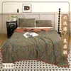 Popular Colcha de Verano Estampada Lavada de Algodón Fresca Hecha a Medida, Colcha Delgada de Aire Acondicionado para Verano, Colcha para Siesta en Dormitorio Estudiantil