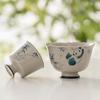 Planta Gris Pintado a Mano Panda Juega Bambú Taza de Té Taza Maestra Taza Individual Taza de Té Doméstica Juego de Té de Kung Fu Cerámica Taza de Té