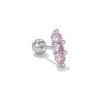 Aretes Rosados de Zirconia Transfronterizos para Hueso de la Oreja para Mujeres, Aretes Espirales Internos para Cóclea, Aretes Pequeños para Perforación de Oreja, No Necesitan Quitarse, Venta al por Mayor