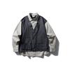 Northern Limit Ropa para Hombre Marca Americana de Moda Otoño 2025 Nuevo Camisa Falsa de Dos Piezas para Hombre Camisa de Trabajo Patchwork Chaqueta Ins