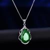 Moda Europeia e Americana Seiko Imitação de Prata Esterlina Colar Pingente de Cristal Feminino ins Internet Celebridade Moda Personalizado Vermelho Verde Azul Diamante Jóias