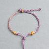 Cordão de pulseira de joalheria semiacabada não tecido ajustável ouro prata joalheria fivela da paz diy mão cordão vermelho fornecimento atacado