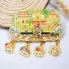 Serie de GuangdongChaozhou y Guangdong Oriental Encanto Antiguo Ciudad de Chinos de Ultramar Magnéticos para Refrigerador Souvenirs Turísticos Culturales y Creativos Pegatinas Magnéticas