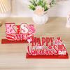 Mingguan Decoraciones de San Valentín Transfronterizas Adornos de Virutas de Madera Corazón de Madera Mesa de Escritorio Mesa Mesa Central Decoraciones para Fiestas
