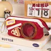 Estuche Lindo con Tema de Comida de Alto Atractivo Estético, Gran Capacidad, Popular Caja de Papelería para Estudiantes, Bolsa para Lápices de Color Contrastante, Puede Contener Plumas