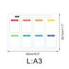 Ct901-Ct928 Pizarra Blanca Magnética Borrable Semanal y Mensual Tablero de Notas Mensajes Pegatina para Refrigerador Calendario Pegatina de PVC