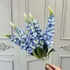 Flores Artificiales Jacinto de 5 Puntas Boca de Dragón Espuela de Caballero Flores Falsas para Boda Arreglo Floral Decoración del Hogar Arte Floral Flores de Seda