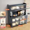 Armário de armazenamento de cozinha multifuncional, prateleira de piso para novas varandas, uso doméstico, montado na parede, grande capacidade, armário de armazenamento multicamadas