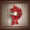 Decoração de guirlanda de Natal pacote transfronteiriço pendente de porta de Natal bola de frutas de azevinho pingente de porta de guirlanda de Natal