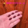 Contas de Lótus de Areia Dourada Roxa de Alto Teor Natural, Acessórios Grandes e Pequenos, Contas Soltas, Contas com Furo Passante em Forma de Lótus, Cinábrio Vermelho, Vermelhão