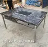 Mesa de Barbacoa Comercial sin Humo, Parrilla de Barbacoa de Autoservicio, Pierna de Cordero a la Parrilla de Carbón, Mesa de Barbacoa Exterior de Acero Inoxidable