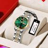 Reloj de marca suiza chino e inglés, regalos de comercio exterior, reloj calendario para mujer, correa de acero de aleación de moda, resistente al agua, luminoso.