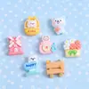 Taburete de Dibujos Animados Colorido Hecho a Mano Resina Pegamento de Crema Pasador Accesorios DIY Colgante para Funda de Teléfono Hecho a Mano DIY