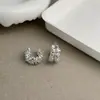 Brincos de Prata Estilo Francês para Mulheres, Luxo Leve, Sensação de Alto Padrão, Design Versátil para o Dia a Dia, Brincos e Tarraxas
