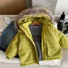 Parka de Inverno Infantil Muno Jaqueta com Gola Grande de Pelo para Meninos e Meninas Estilo Coreano Jaqueta Elegante Acolchoada de Algodão Roupa Infantil Grossa para Bebê Tendência